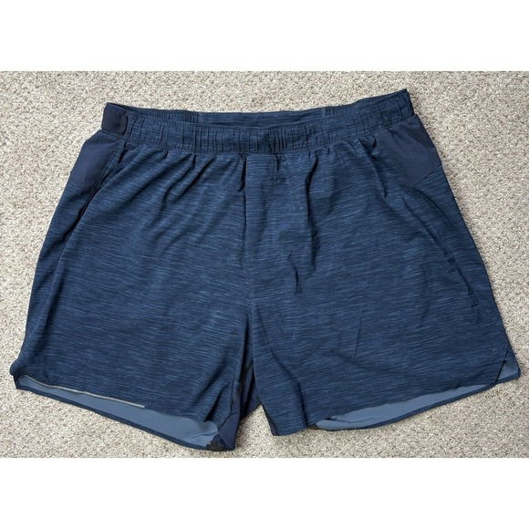 lululemon athletica Other - Lululemon Mens XL Surge Lined Shorts 6" Heather Blue Stretch Gym Casual Run